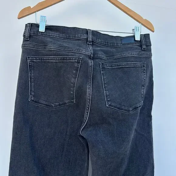 DL1961 Denim Jeans Bridget Boot Cut 31.5” Raw Hem Charcoal Grecian 30 Flare